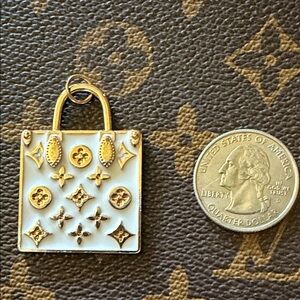 Beautiful Upcycled Louis Vuitton charm or pendant